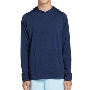 NWT‎ Movement LS Boys' Hoodie Navy blue kangaroo pocket sz small 8-9 lightweight